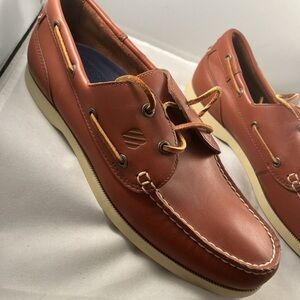 West Marine Size 11 Men’s Boat Shoe Classic Mocs Brown Non-Marking Leather